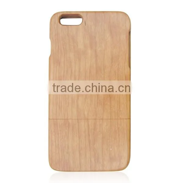Natural cherry wood phone case,stuck up and down case for iPhone6