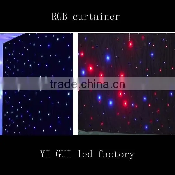 20cm Led Video black fireproof cloth curtain