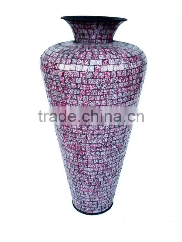Glass Mosaic Flower Vases