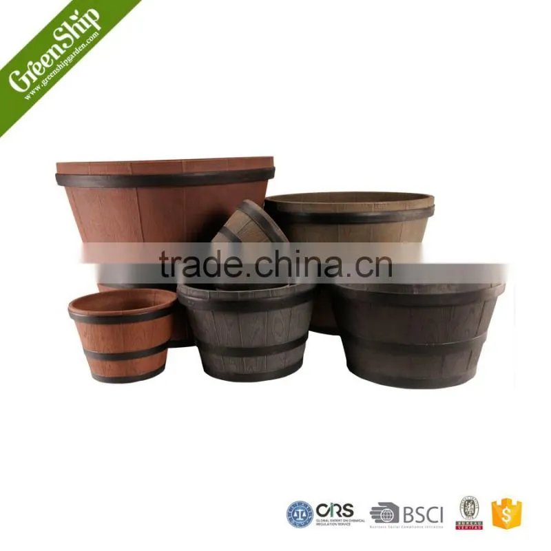 Decorative wooden decorative ships large plant pots