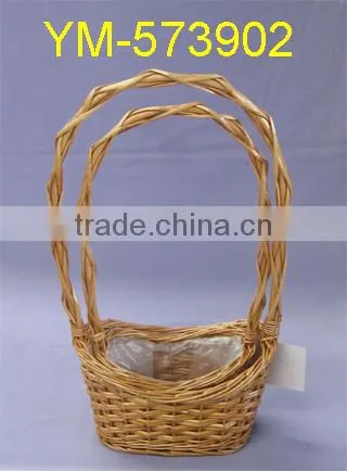 Small Size Willow Basket Round With Handle