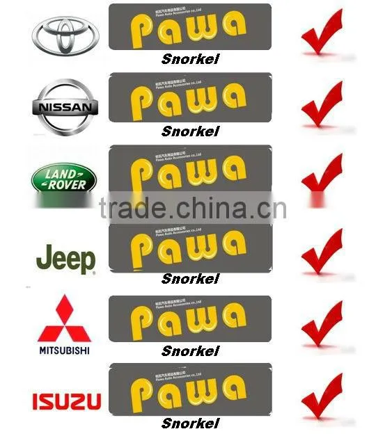 4x4 LLDPE car snorkel for Isuzu