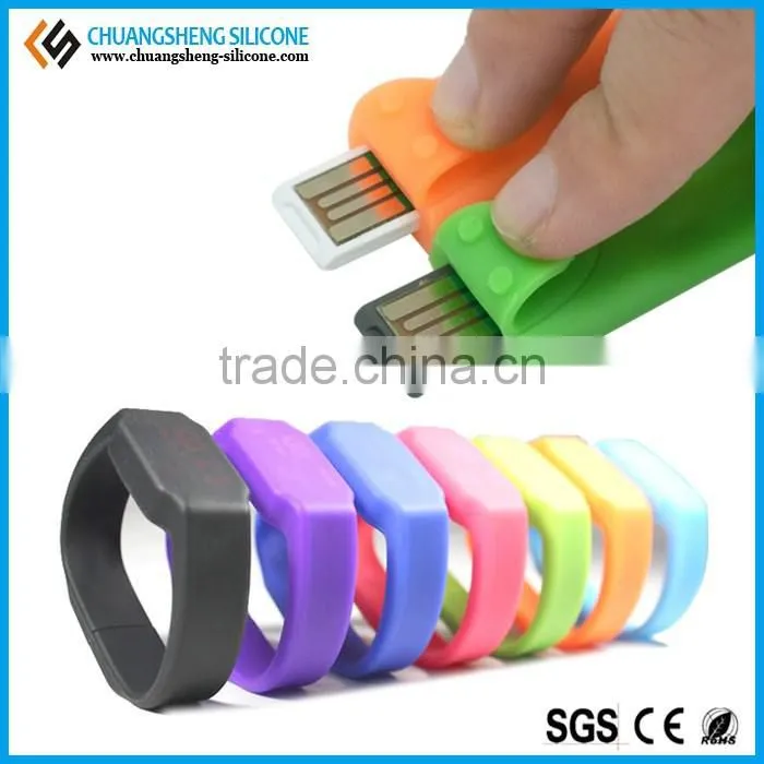 USB and bracelet function silicone bracelet, various capacity USB memory, 32GB memory USB