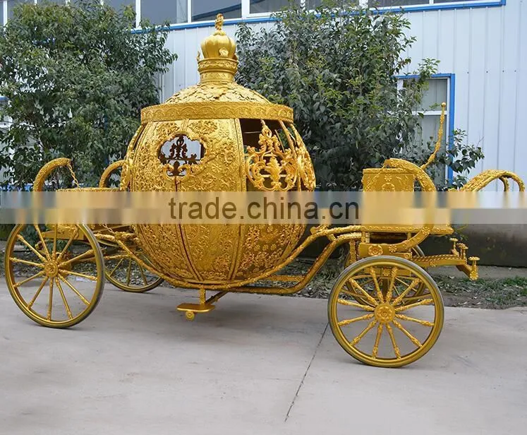 Golden royal wedding car decoration horse carriage decoration carriage(BG11-M092)