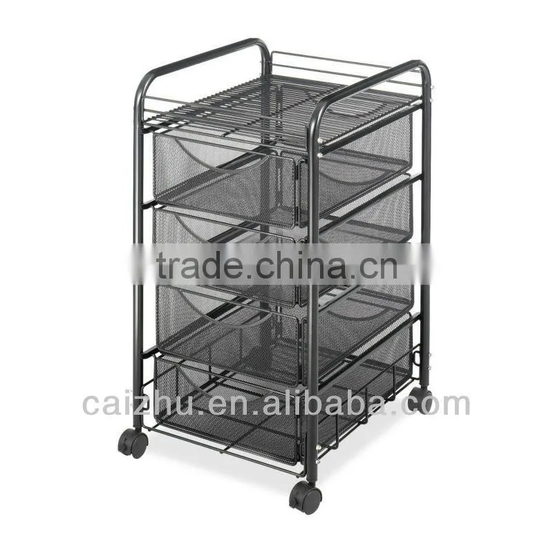 Rolling File Cart with Four Drawers