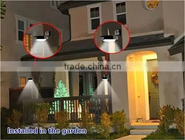2016 New Coming Solar Motion Sensor Lights Steel Metel Material Rainproof Ourdoor Installation PIR sesnor Light