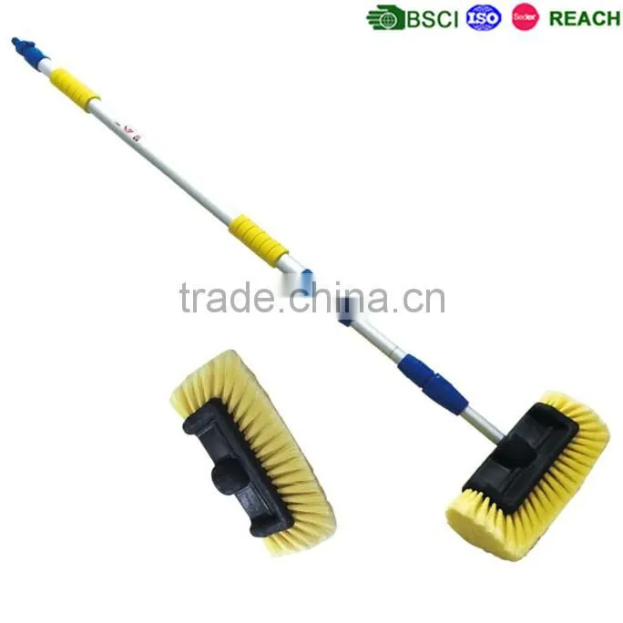 3 meter water flow car brushes and squeegee, heavy duty car wash brush