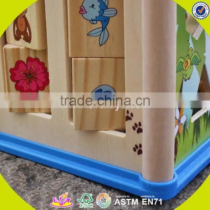 2017 New design wooden beads game cube wooden beads game mini wooden beads game W11B132