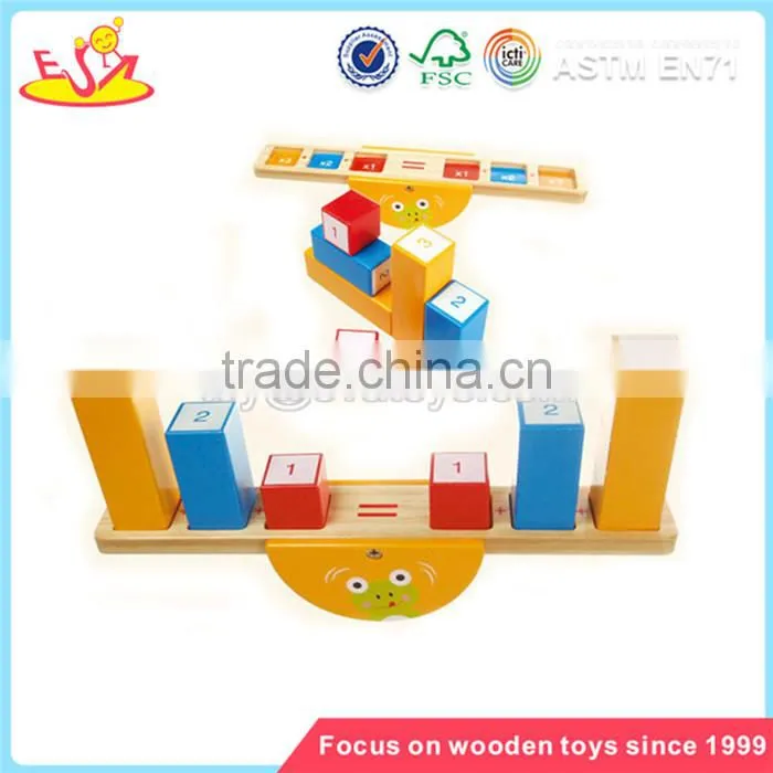 Wholesale intelligent wooden balance blocks game toy funny baby wooden balance blocks game W11F005