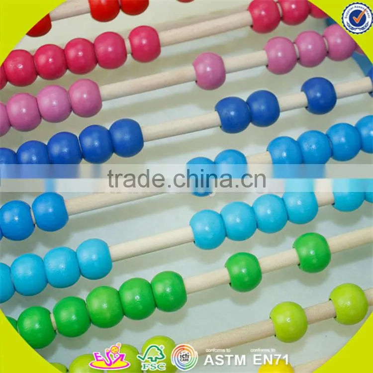 wholesale multifunctional Kids wooden abacus toy Colorful wooden toy abacus superior quality wooden abacus toy W12A010