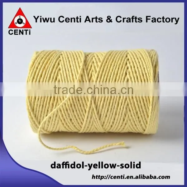 Quality blond solid cotton thread solid colour bakers twine