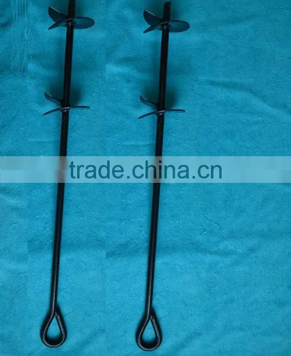 Steel fastening ground anchor