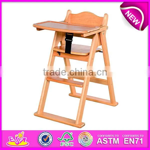 Professional baby high chair wood,wooden baby high chair,best quality wooden baby high chair dinner chair set W08F036