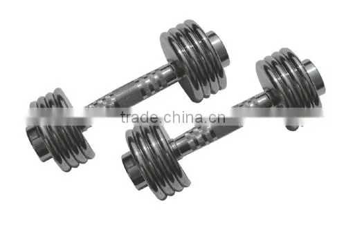 Chrome adjustable dumbbell