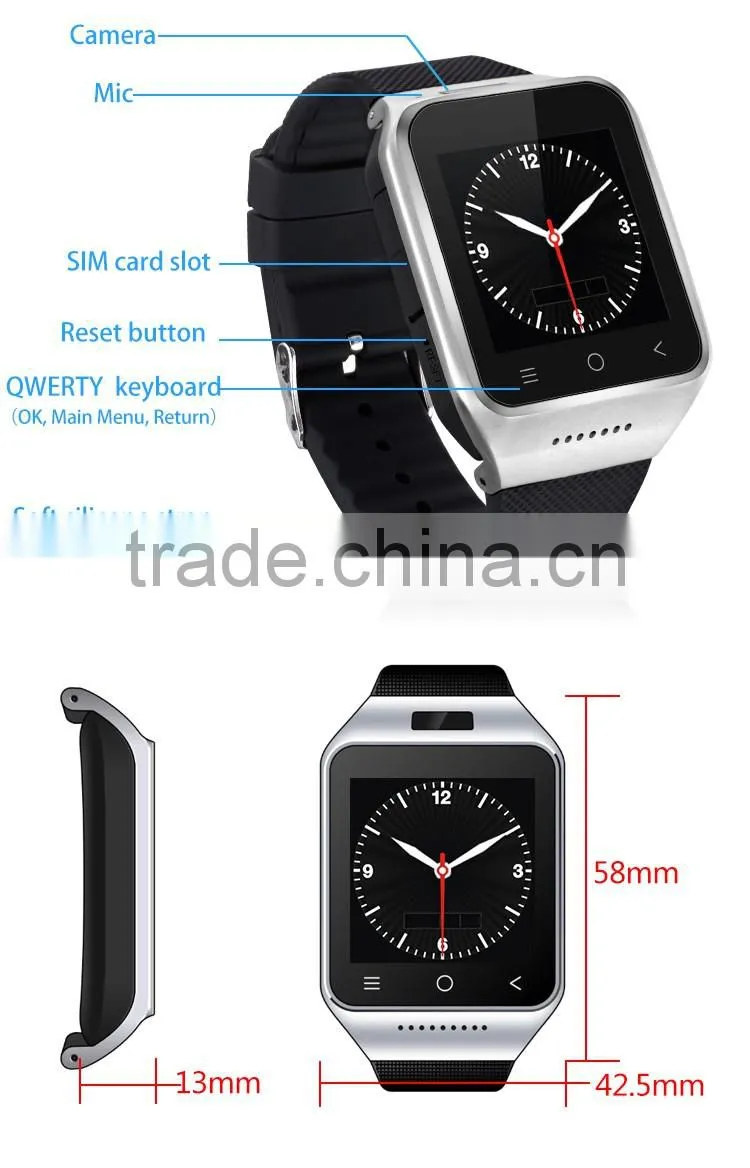 2017 new S8 Bluetooth smart watch Android 4.4 system Bluetooth 3G watch MP3 touch screen smart watch