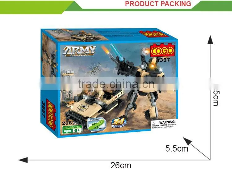 Most popular diy military play set kids interlocking building block