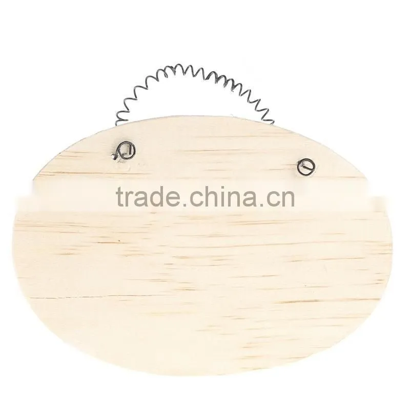 mini wood handcrafts oval sign decoration for home