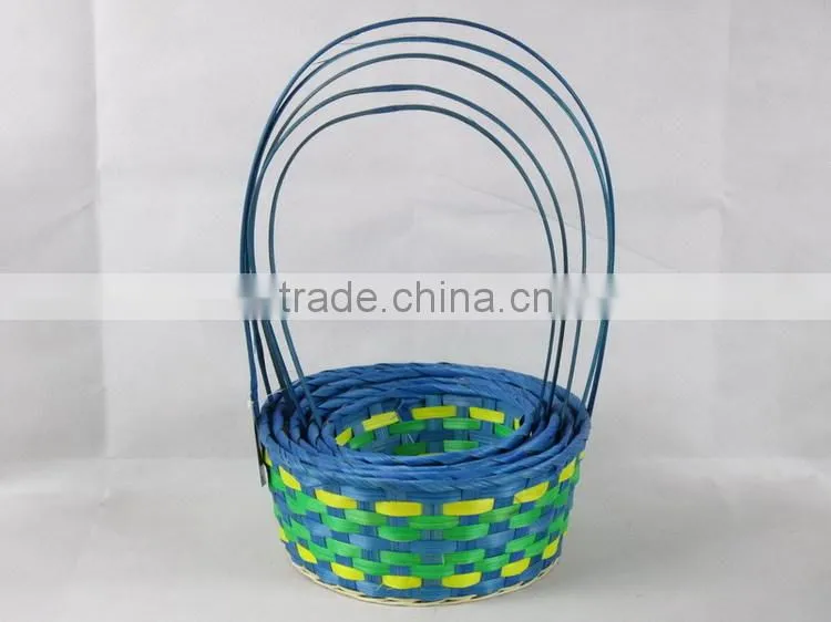 colorful bamboo baskets for decorating or storage