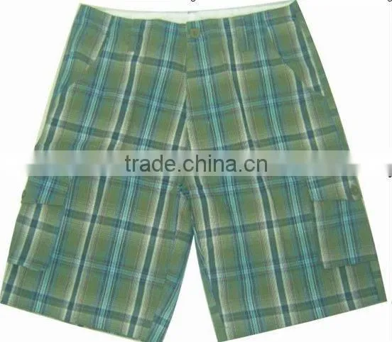 Summer In-Stock Mens Check Bermuda Stocks BU-090A