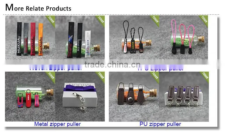 Popular Shape Brand Logo Durable PVC Zipper Sliders for Apparel