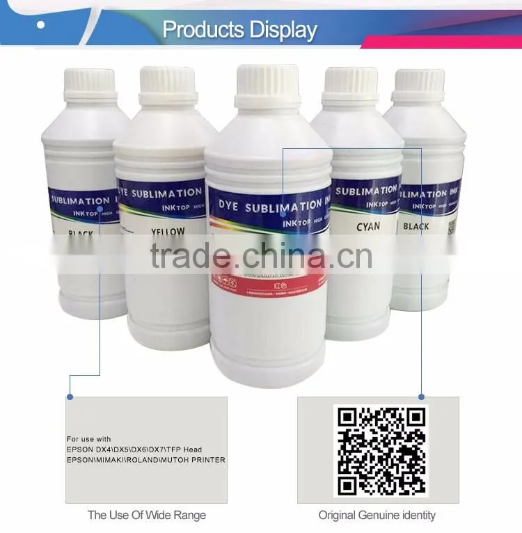 China factory top quality low temperature digital printing dye sublimation fluorescent printer ink