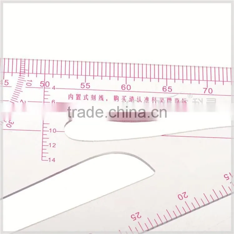 Kearing brand 1/4 transparent non toxic sandwich line scale ruler 1:4/1:5 #8545