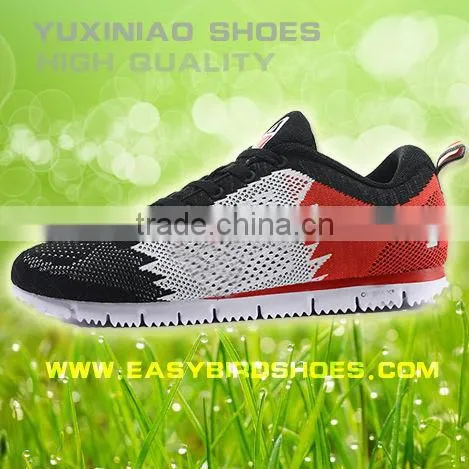 high quality men shoes sports running fly fabric for male, adults fashion sport running shoes made in china