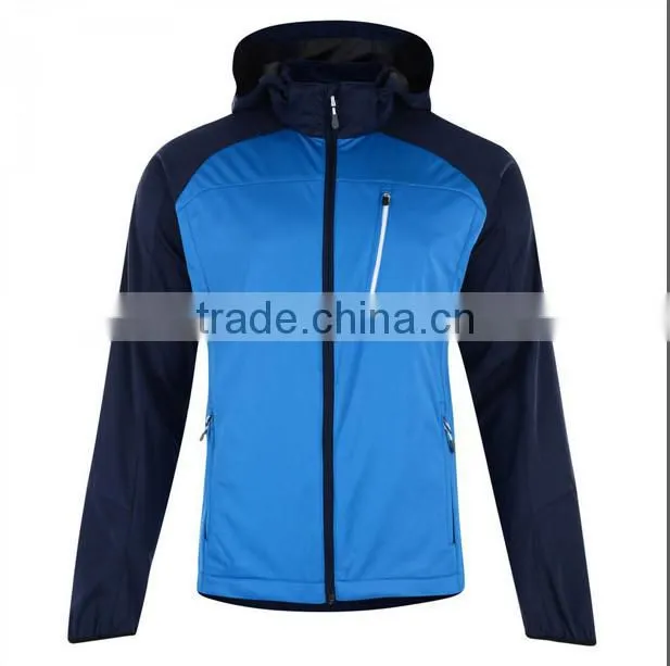 Two-colour Combination Men's Hoody Autumn/Winter Softshell Jacket