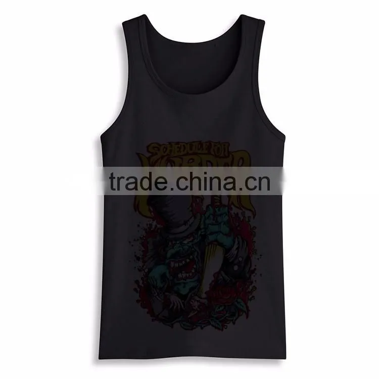 OEM ODM Fancy Design Bodybuilding Slim Fit Cotton Wholesale Gym Tank Top Men