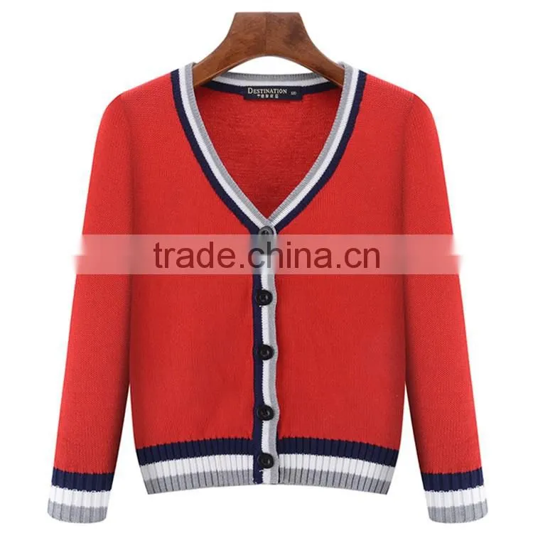 Manufacturer Custom Made Knit School Wear Primary School Uniforms Sweater