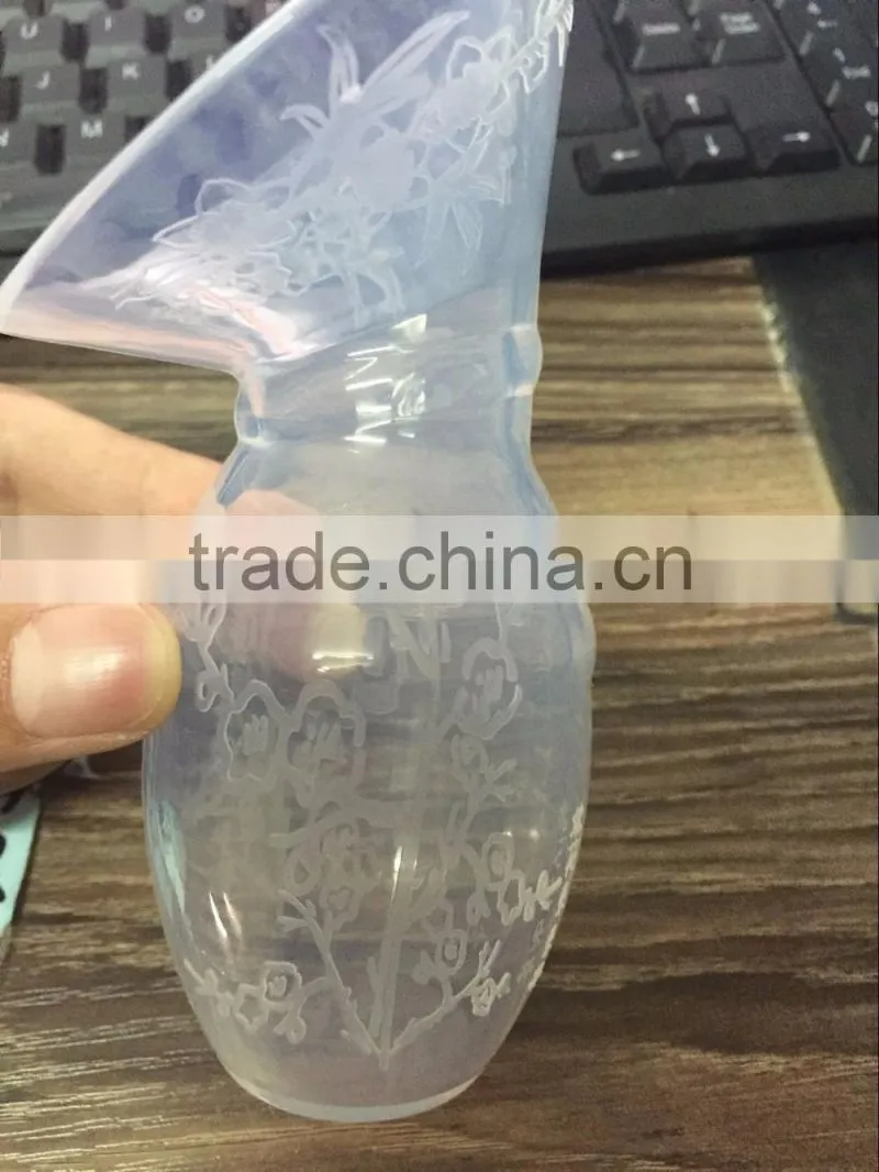With lid Silicone breast milk pump Food Grade Silicone Breast Pump Simple Humalactor