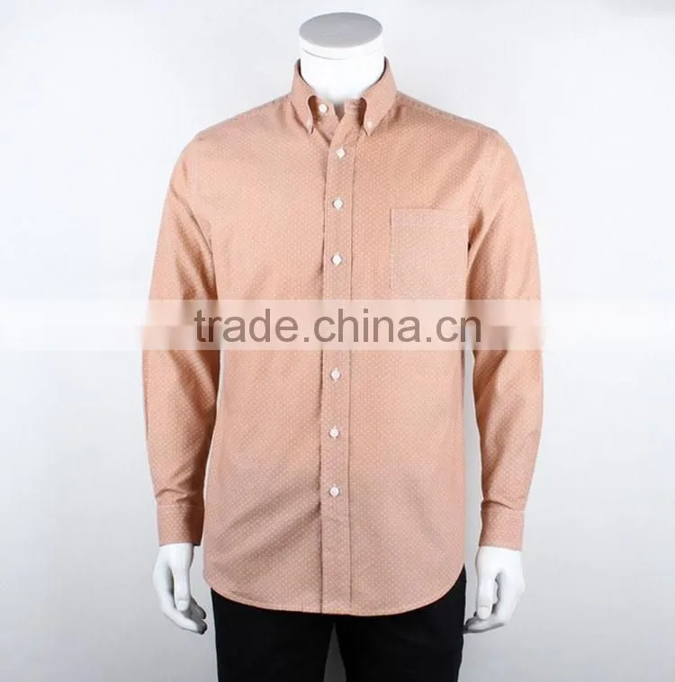 New autumn fashion dot men's button up shirt Autumn design high quality small dot men's casual shirt