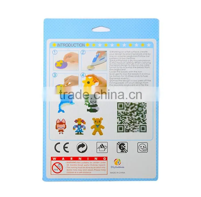 Diyfashion 5mm hama perler fuse beads the Fried Egg set with puzzle iron paper and twezzer hama beads toys for kids 18030