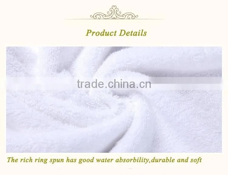 China factory wholesale white embroidery logo face hotel towel