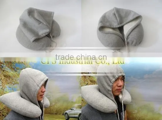 Hot products 2014 travel set neck support travel pillow with cap