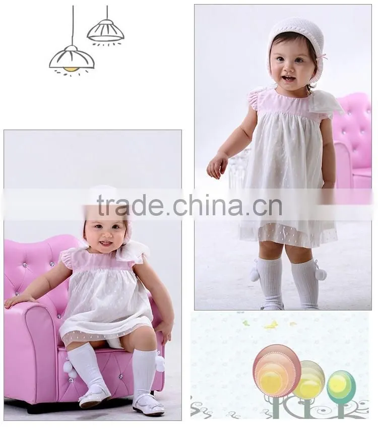 Fashion yarn childrens boutique dress sleeveless kids clothes toddler girl dress