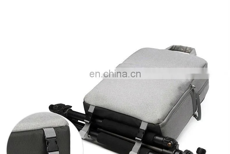 Custom Waterproof Video School Travel Photo Digital Camera Backpack Laptop Bag