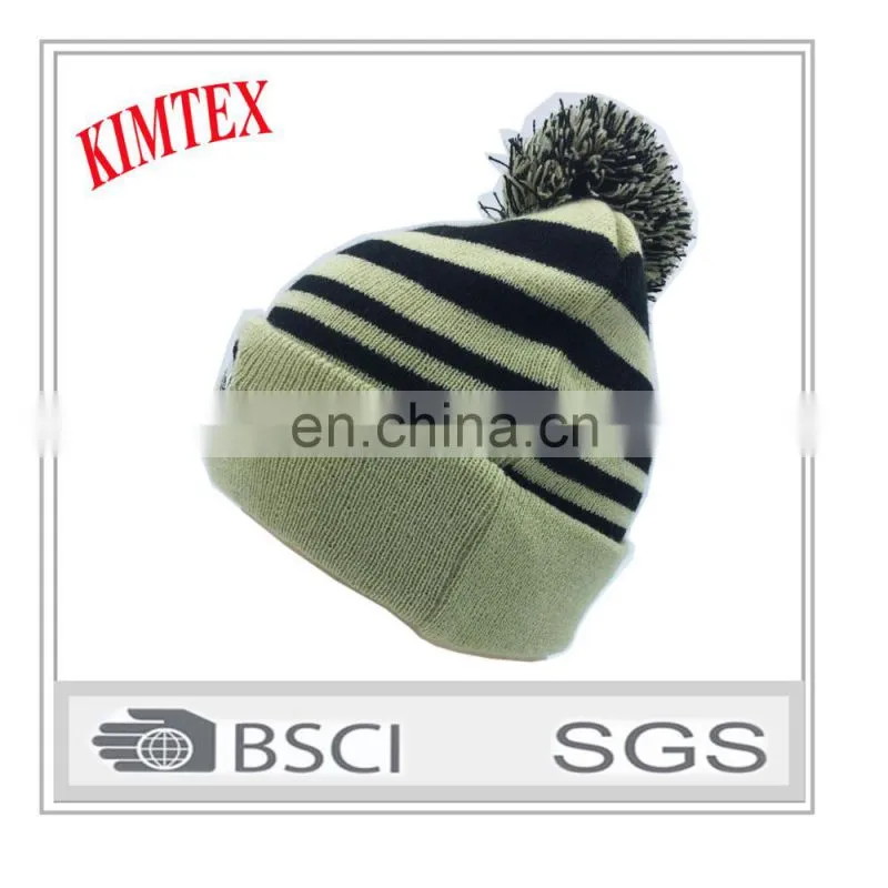 Custom Wholesale Design Fashion Winter Knitted Hat with pom pom