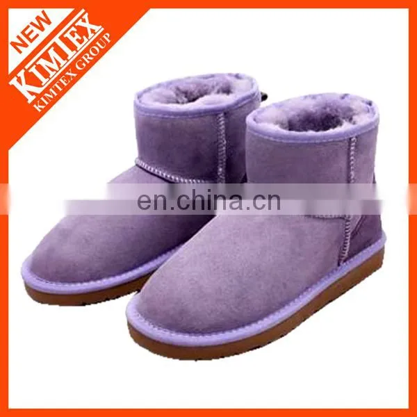 classical purple ankle winter boots