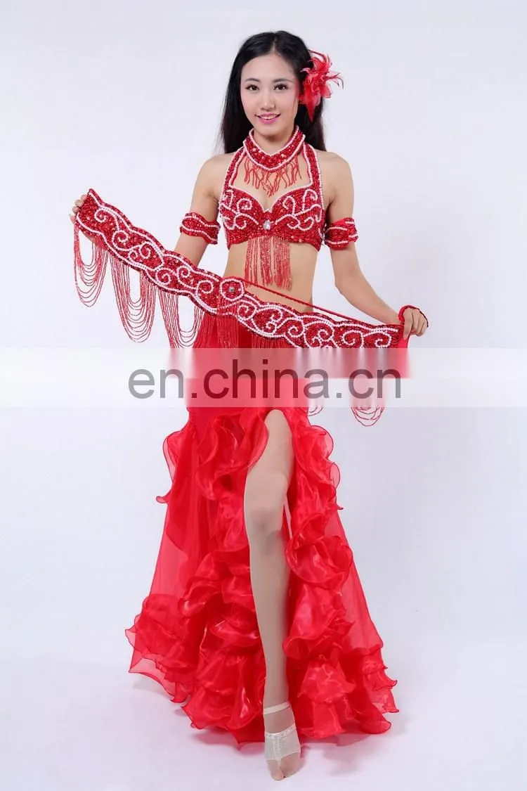 Beading tassel sequins sexy austrial bellydance costumes