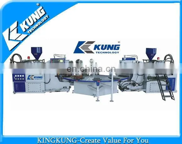 Small-Scale Automatic Two Color PVC TPR Shoes sole Injection Machine