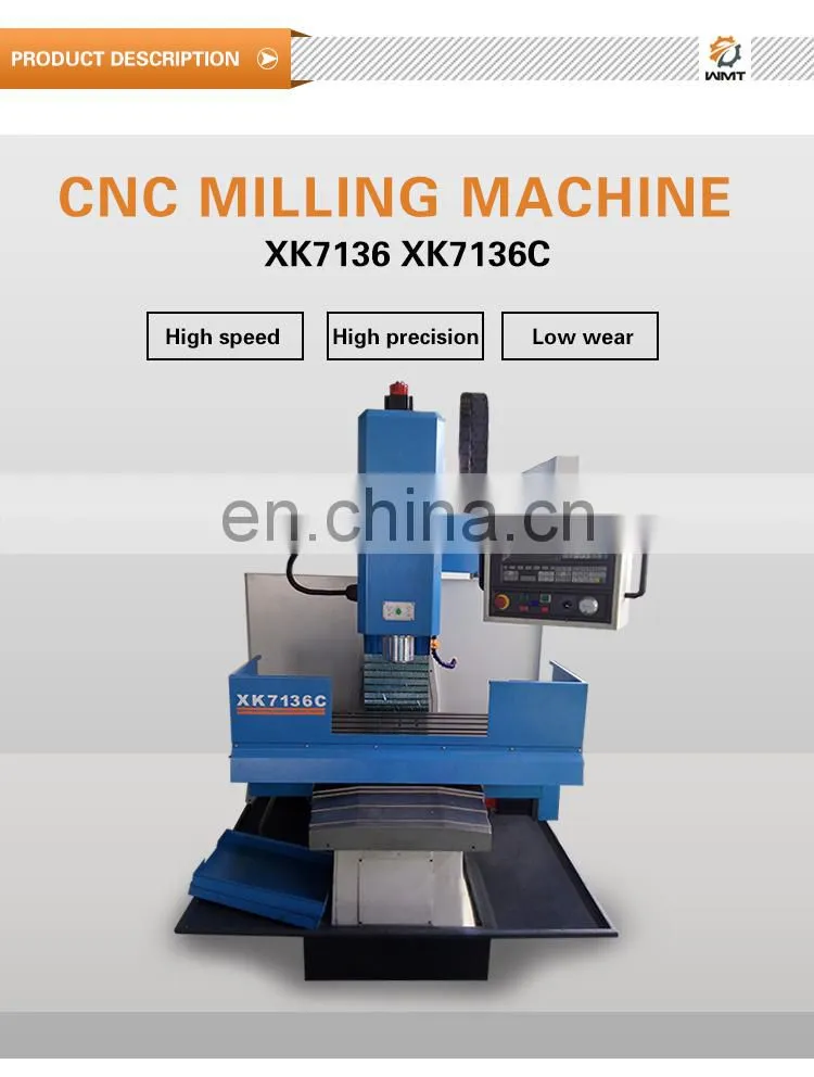 XK7136 XK7136C vertical mini CNC milling machine price with ISO9001