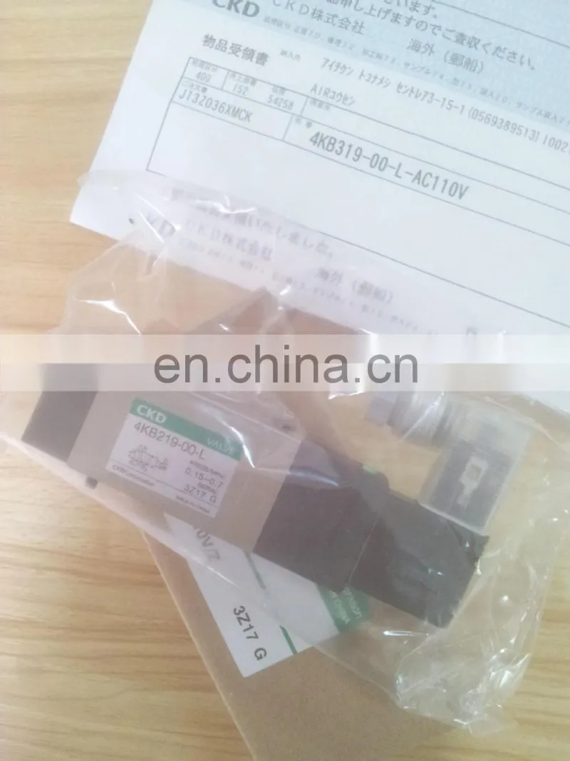Stainless Steel Air Pneumatic Control Solenoid Valves CKD Pneumatic Solenoid Valve 4KB219-00-L-AC110V