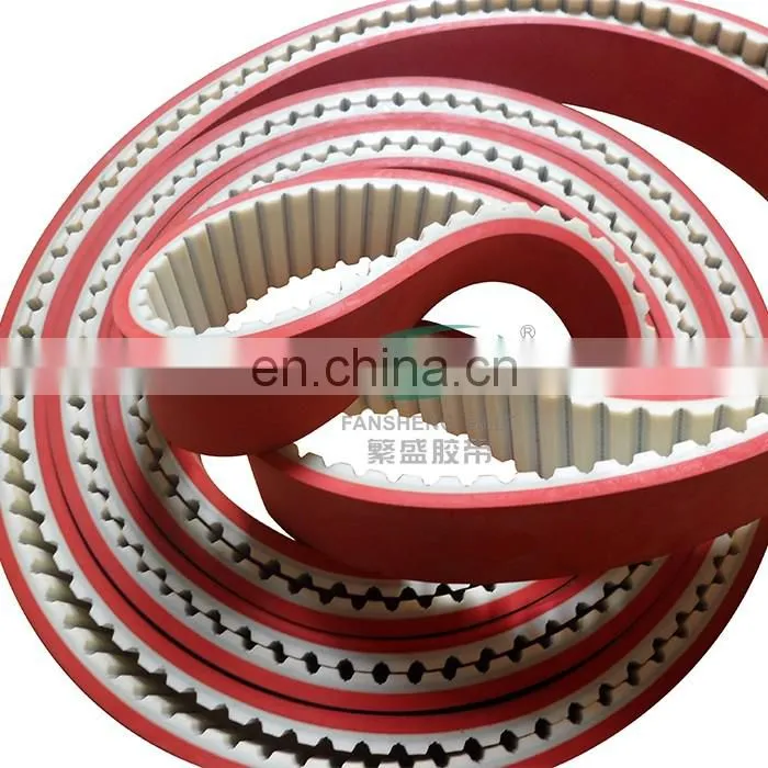 lathe tools conveyor timing belt red rubber coating belt from China