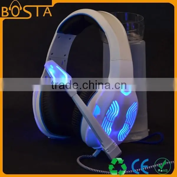 Popular design wholesale stereo best stylish promotional coolest glowing gaming headsets