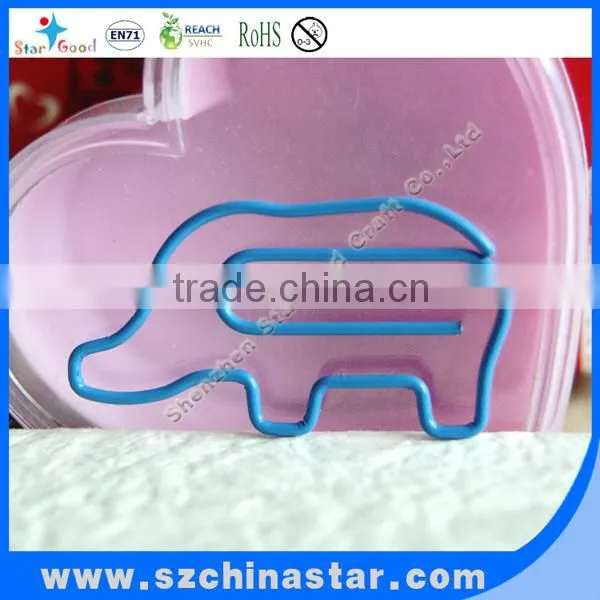 Colorful rhinoceros bookclip of PET material