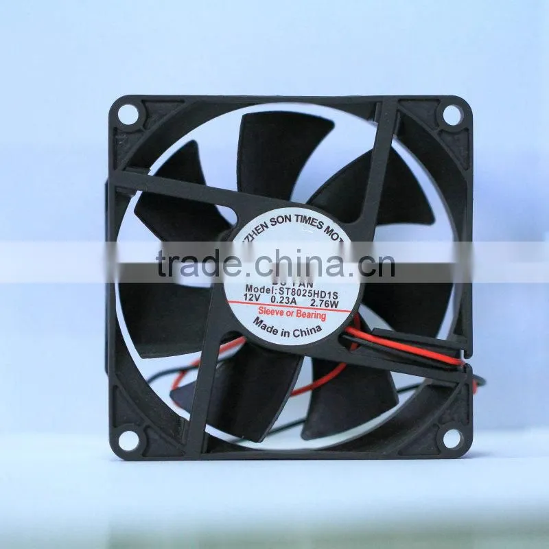 low noise cooling fan 12v 24v 80*25mm