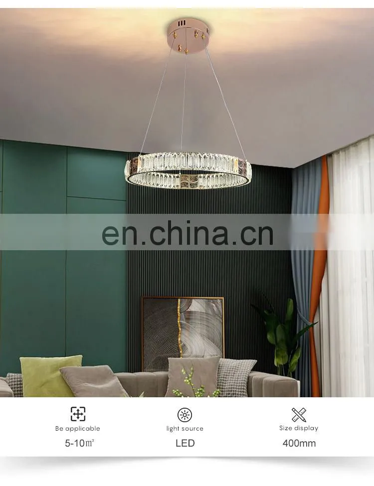 Modern Style Residential Decoration Living Room Dining Room Luxury LED Crystal Pendant Lamp