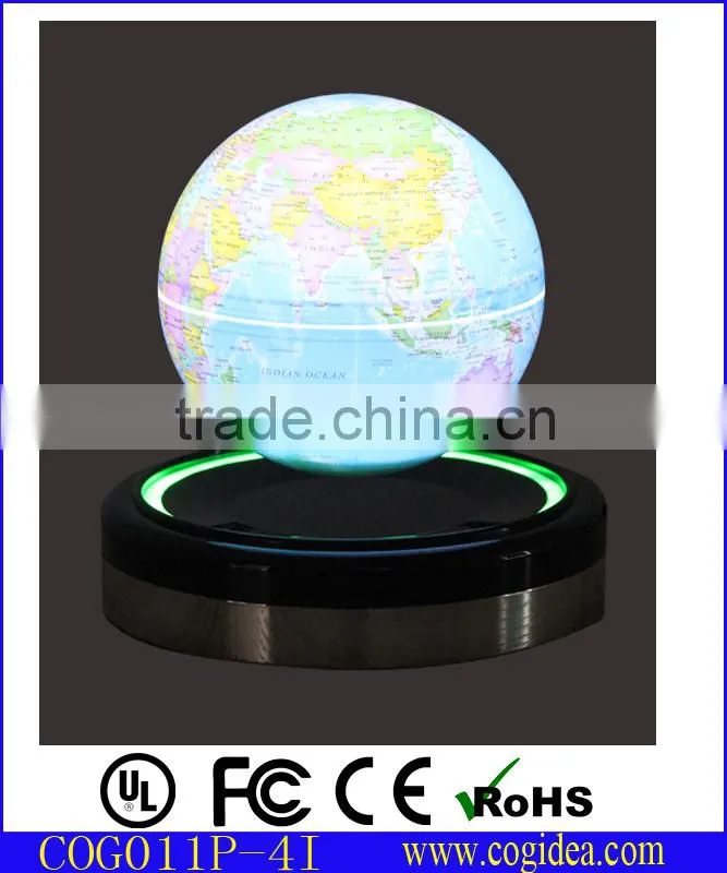 2015 newest plastic world globe with map , mini world globe with inductive lighting