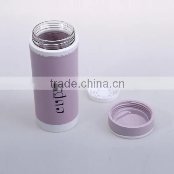 14oz glass tank water bottles with handle